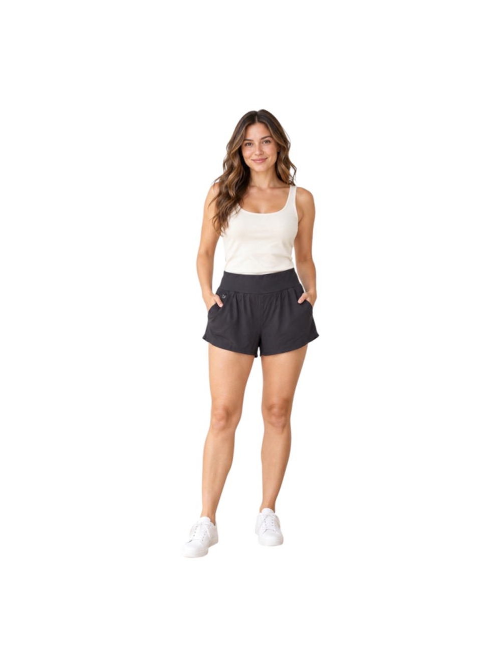 JJWINKS Black Lounge Sleep Shorts Women’s Large Wide Waistband Pockets
